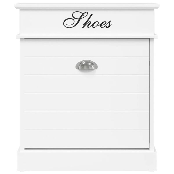 vidaXL Sapateira 50x28x58 cm madeira de paulownia branco