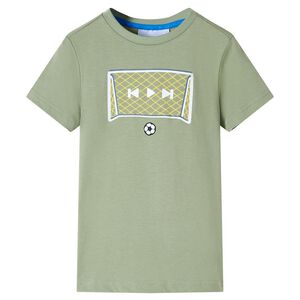 T-shirt infantil caqui-claro 116