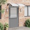 vidaXL Toldo para porta 150x75 cm policarbonato preto/transparente