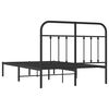 vidaXL Estrutura de cama com cabeceira 120x190 cm metal preto