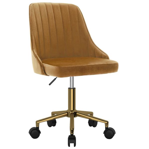 vidaXL Cadeiras de jantar girat&oacute;rias 4 pcs veludo castanho