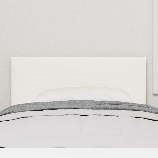 vidaXL Cabeceira com cabeceira Creme 90 cm Couro Sint&eacute;tico