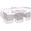 vidaXL 8 pcs conjunto de sof&aacute;s p/ jardim com almofad&otilde;es vime PE bege