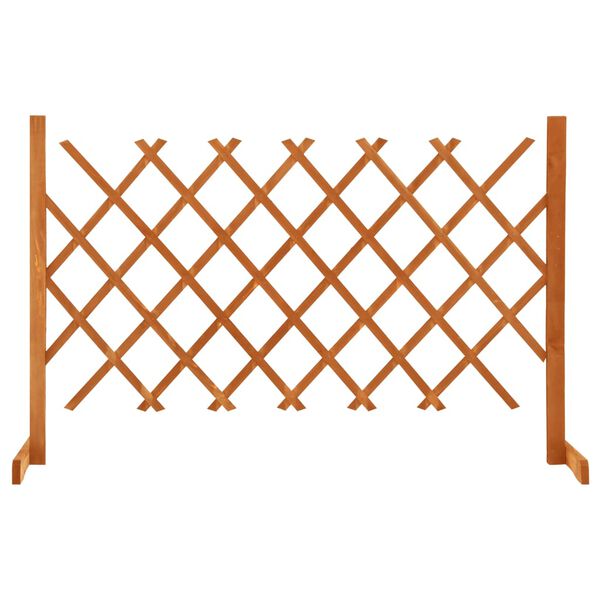 vidaXL Vedação em treliça para jardim 120x90 cm abeto maciço laranja