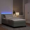 vidaXL Cama Box Spring LED com led Cinzento-claro 90 x 200 cm Veludo