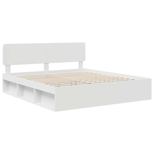 vidaXL Estrutura da Cama com cabeceira Branco 200 x 200 cm
