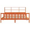 vidaXL Cama com estante sem colch&atilde;o 200x200 cm pinho maci&ccedil;o