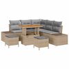 vidaXL Conjunto de Sof&aacute; de Jardim 8 unid. Bege Rattan Sint&eacute;tico