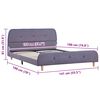 vidaXL Estrutura de cama sem colch&atilde;o 135x190 cm tecido cinzento-claro