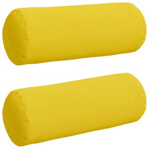 vidaXL Almofadas de Apoio 2 pcs Amarelo Claro &Oslash; 25 x 70 cm tecido