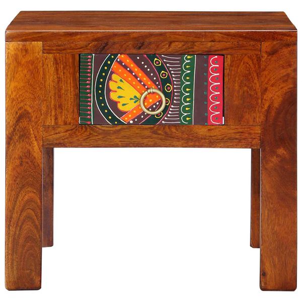 vidaXL Mesa de cabeceira 2 pcs 40x40x36 cm madeira de ac&aacute;cia maci&ccedil;a