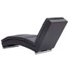 vidaXL Chaise longue couro artificial cinzento