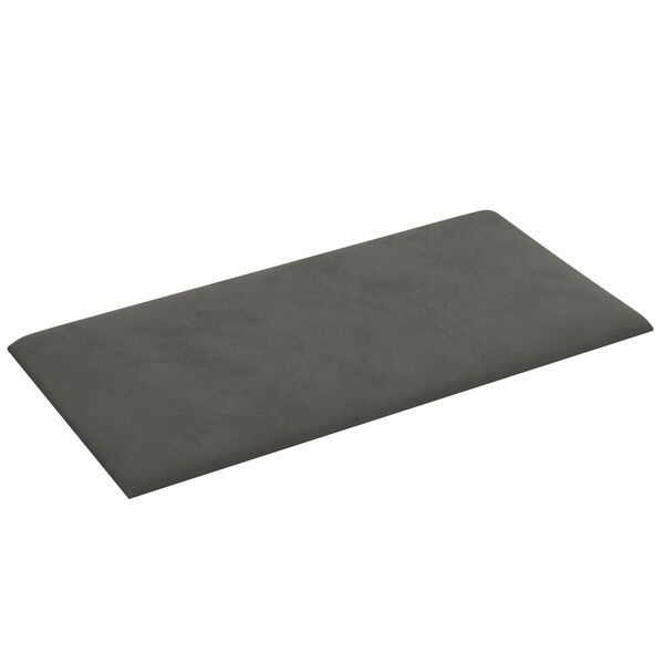 vidaXL Cabeceira de Parede 12 pcs Cinza Escuro 30 x 15 cm Veludo