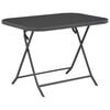 vidaXL Mesa de jardim dobr&aacute;vel 100x75x72 cm vidro e a&ccedil;o cinzento