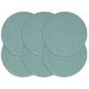 vidaXL Individuais de mesa 6 pcs algod&atilde;o liso 38 cm redondo verde
