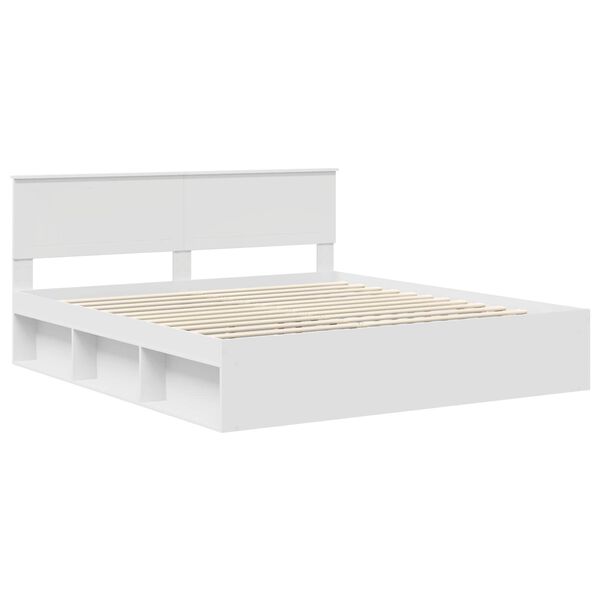 vidaXL Estrutura da Cama com cabeceira Branco 180 x 200 cm