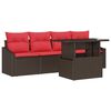 vidaXL Conjunto de Sof&aacute; de Jardim 5 unid. 4-N&uacute;mero de lugares