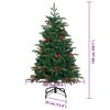 vidaXL &Aacute;rvore de Natal Artificial Verde 150 cm PVC, Metal e Pl&aacute;stico