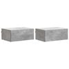 vidaXL Gabinete de Canto Montado na Parede 2 pcs Cinzento Cimento
