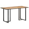vidaXL Mesa de jantar 140 cm madeira de mangueira &aacute;spera