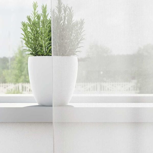 vidaXL Cortinas de voile com ilhós 2 pcs branco