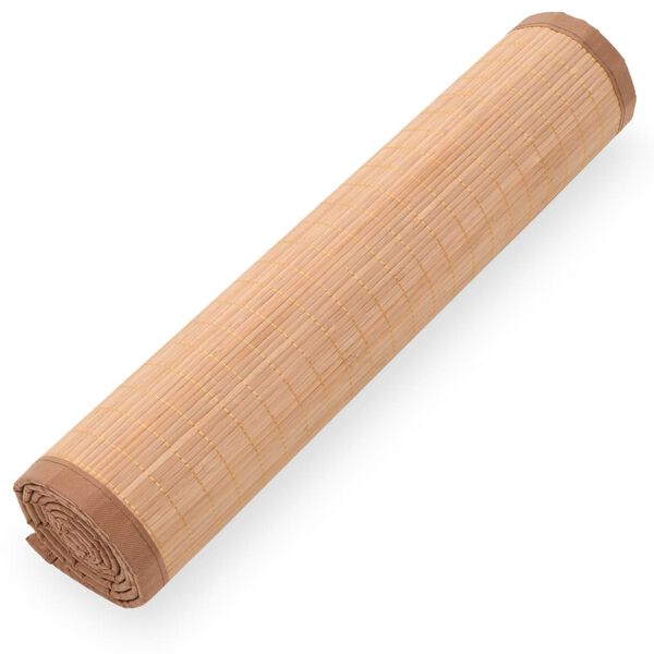 vidaXL Tapete de yoga 60x180 cm bambu castanho