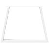 vidaXL Pernas para mesa de jantar em V, 2 pe&ccedil;as, branco, 90x (72-73,3) cm, a&ccedil;o