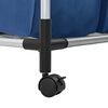 vidaXL Separador de roupa suja com 3 sacos aço azul