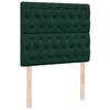 vidaXL Cama boxspring com colch&atilde;o 120x200 cm veludo verde-escuro