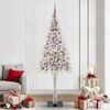 vidaXL &Aacute;rvore de Natal com 300 LEDs com suporte Branco 210 cm PE e A&ccedil;o