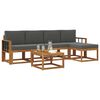 vidaXL Conjunto de Sof&aacute;s para Exterior 6 pcs Natural e Antracite