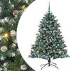 vidaXL &Aacute;rvore de Natal Artificial Verde 150 cm PVC, Pl&aacute;stico e A&ccedil;o