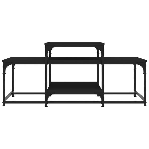 vidaXL Mesa de centro 102x60x45 cm derivados de madeira preto
