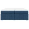 vidaXL Cama com molas/colch&atilde;o 200x200 cm tecido azul