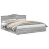 vidaXL Cama com Armazenamento com gaveta Cinza Sonoma 200 x 200 cm