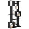 vidaXL Gabinete de Livros Carvalho Preto 92 x 29 x 188 cm