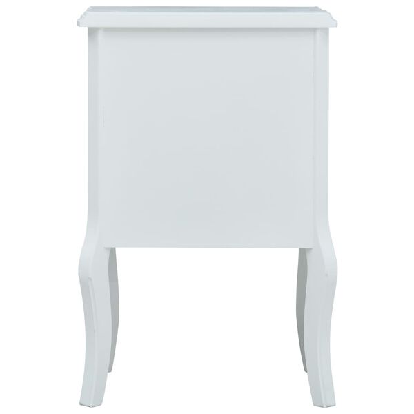 vidaXL Mesa de cabeceira 43x32x65 cm MDF branco e cinzento