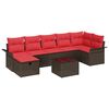 vidaXL Conjunto de Sof&aacute; de Jardim 8 unid. Rattan Sint&eacute;tico