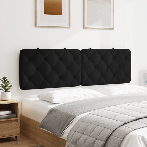vidaXL Almofad&atilde;o de cabeceira 160 cm veludo preto