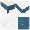 vidaXL Cama Box com colch&atilde;o Azul escuro 180 x 200 cm Veludo