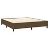 vidaXL Cama box spring c/ colch&atilde;o/LED 180x200cm tecido castanho-escuro