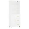 vidaXL Arm&aacute;rio alto 69,5x34x180 cm derivados de madeira branco