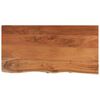 vidaXL Bancada de casa de banho retangular 120x60x2,5 cm ac&aacute;cia maci&ccedil;a