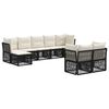 vidaXL Conjunto de Sof&aacute; de Jardim 9 unid. Preto vime PE
