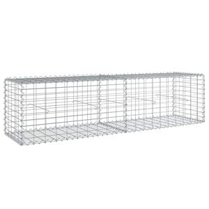 vidaXL Cesto gabi&atilde;o com cobertura 200x50x50 cm ferro galvanizado