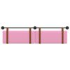 vidaXL Cabeceira Suspensa Liso Rosa 210 x 55 x 5 cm PU Antigo