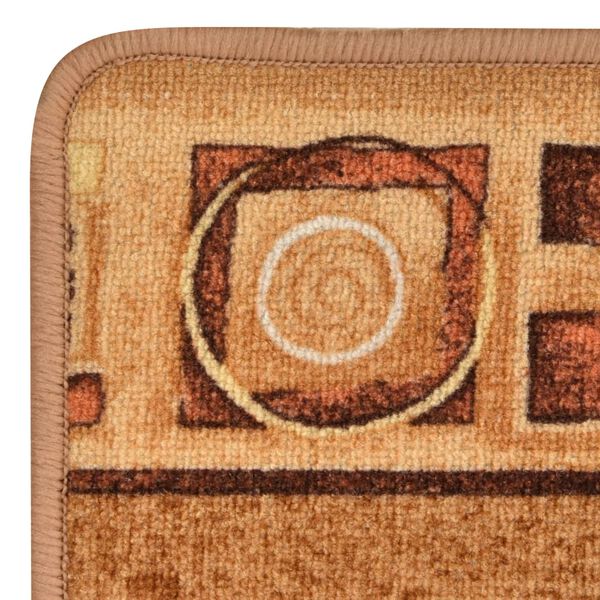 vidaXL Tapete comprido apoio gel antiderrapante 67x150 cm bege