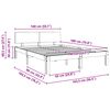 vidaXL Estrutura da Cama com cabeceira Marrom Cera 140 x 190 cm