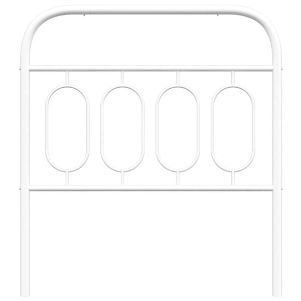 vidaXL Cabeceira de substitui&ccedil;&atilde;o 80 cm metal branco