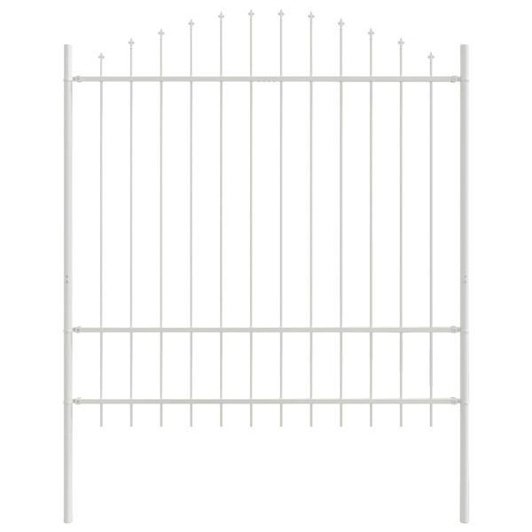 vidaXL Cerca para Jardim Branco 170 x 215 cm A&ccedil;o revestido a p&oacute;